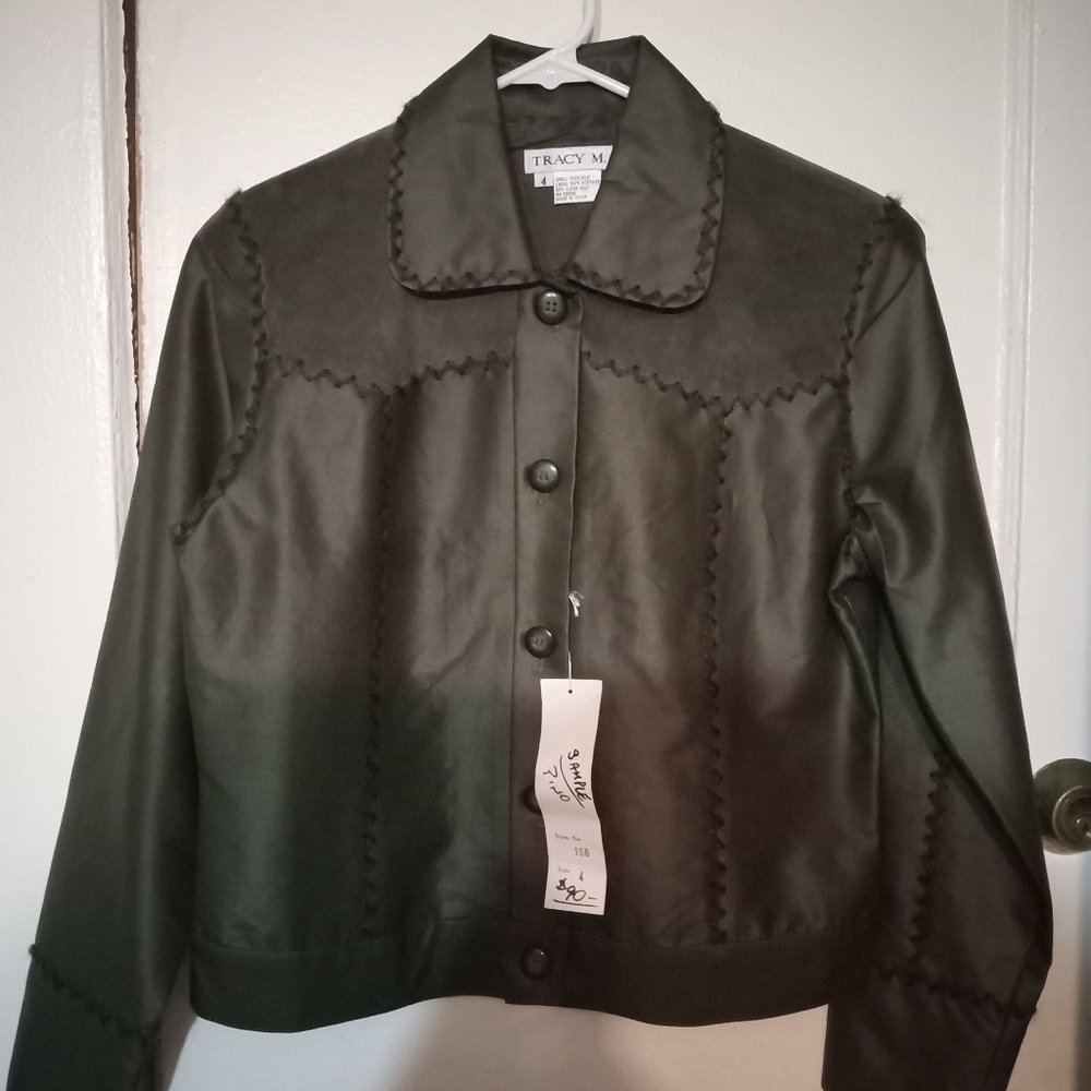 LADIES 100% SILK (EXTERIOR) TRACY M. JACKET